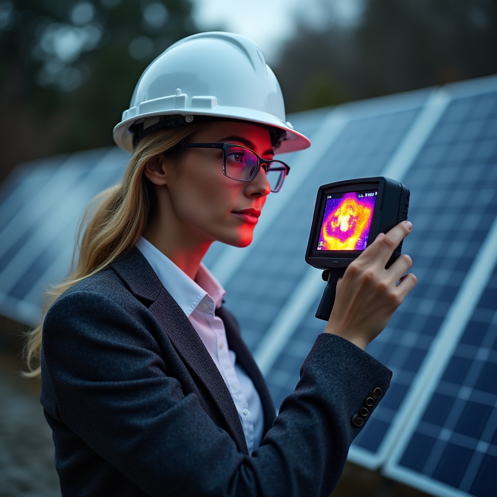 Infrared thermography inspection of solar panels